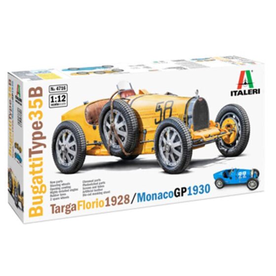 Italeri Bugatti Type 35B - Targa Florio '29 / Monaco GP '30 (1/12) 4716 Italeri Bugatti Type 35B - Targa Florio '29 / Monaco GP '30 (1/12) 4716