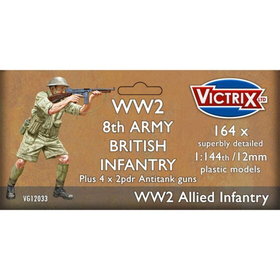 Victrix British 8th Army Infantry & Anti-tank Guns (12mm) VG12033 Victrix British 8th Army Infantry & Anti-tank Guns (12mm) VG12033