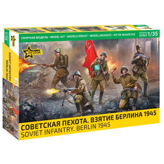 Zvezda Soviet Infantry Berlin 1945 (5 Figures) (1/35) 3718 Zvezda Soviet Infantry Berlin 1945 (5 Figures) (1/35) 3718