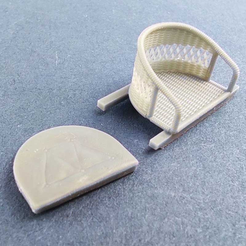 Copper State Models Bristol Scout Wicker Seat W/Cushion (1/32) A32-008