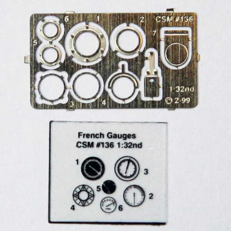 Copper State Models French/Russian Instrument Gauge Set (1/32) A32-136