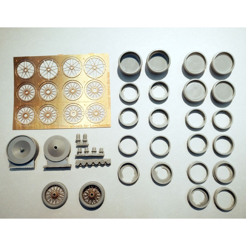 Copper State Models Lanchester Armoured Car Wire Wheels (1/35) A35-002