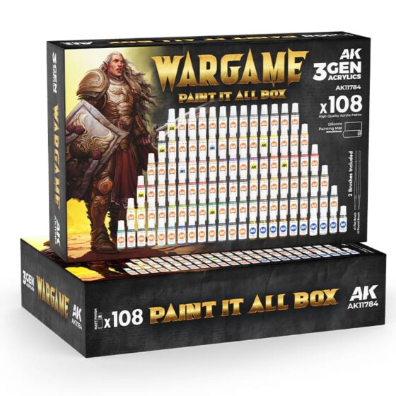 AK Interactive Wargame Paint It All Box 108 Colors 3Gen AK11784 AK Interactive Wargame Paint It All Box 108 Colors 3Gen AK11784