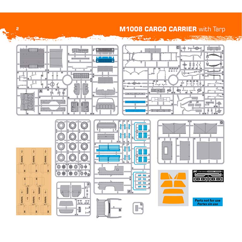 AK Interactive M1008 Troop Carrier With Tarp (1/35) AK35031