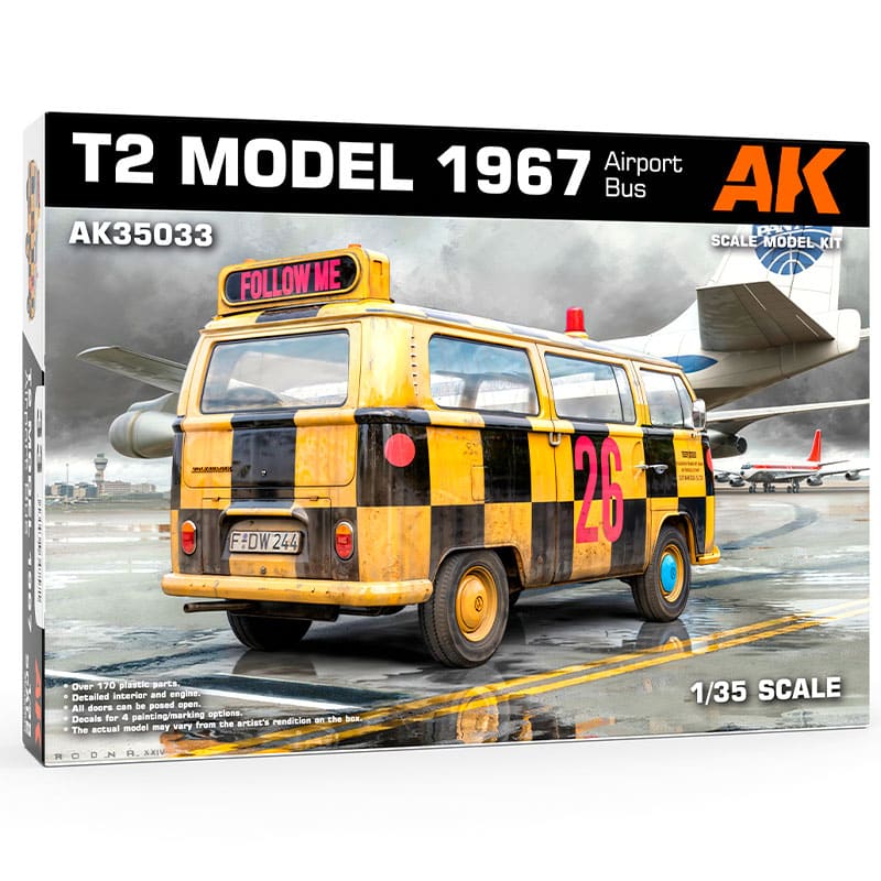 AK Interactive Volkswagen T2 Model 1967 Airport Bus (1/35) AK35033