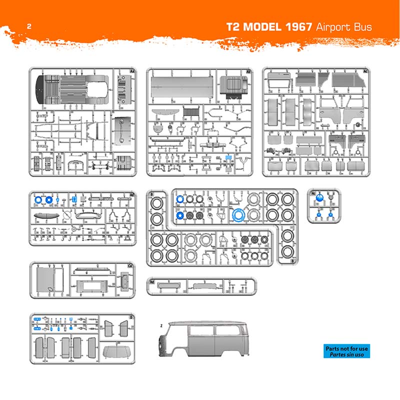 AK Interactive Volkswagen T2 Model 1967 Airport Bus (1/35) AK35033