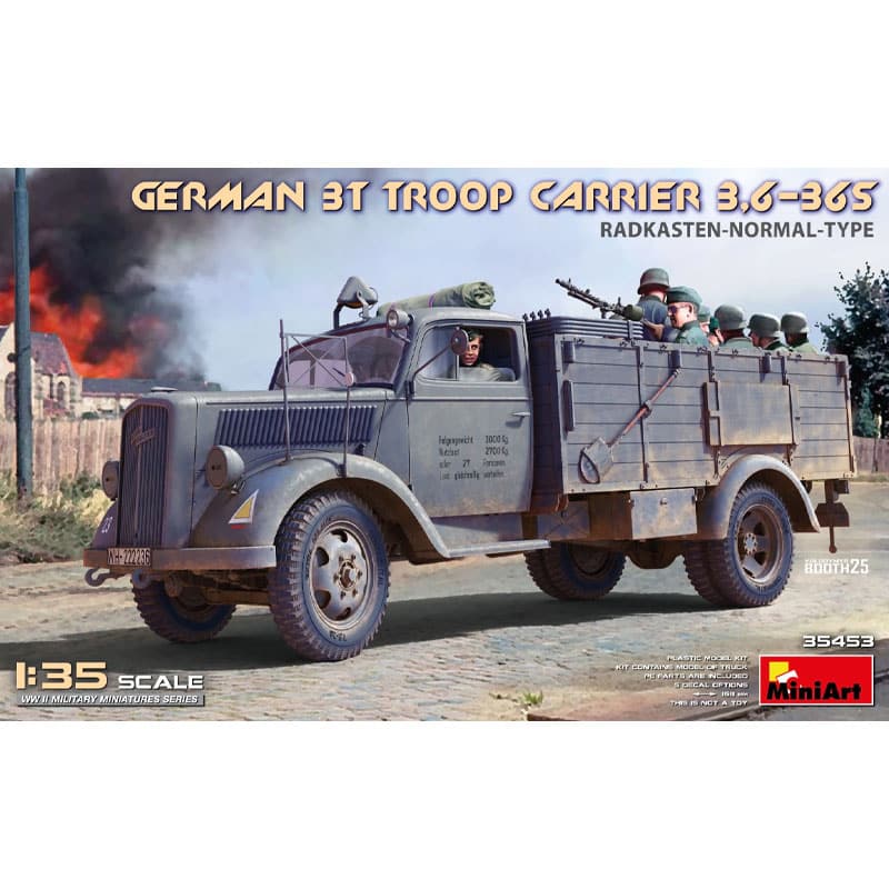 Miniart 1:35 – Camion Tedesco 3T 3,6-36S Radkasten Tipo Normale – Modellismo