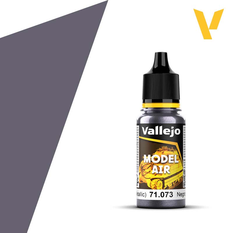 Vallejo Model Air - Black (Metallic) (18ml) 71.073