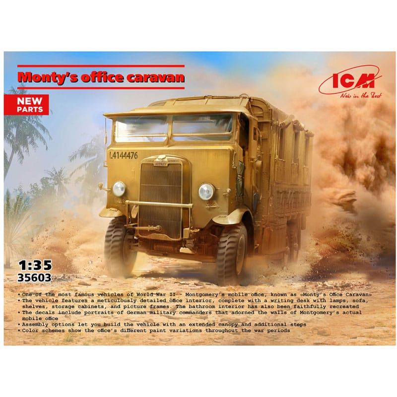 1/35 Monty's Mobile Office Caravan ICM 35603 *Damaged Box* 1/35 Monty's Mobile Office Caravan ICM 35603 *Damaged Box*