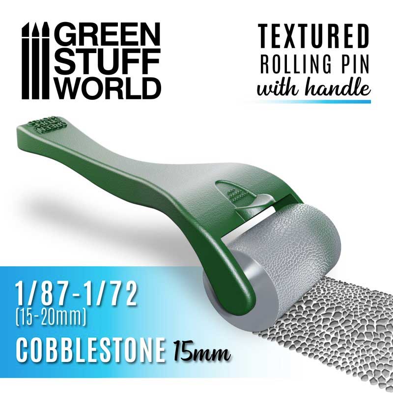 Green Stuff World - Rolling Pin With Handle - Cobblestone Mm