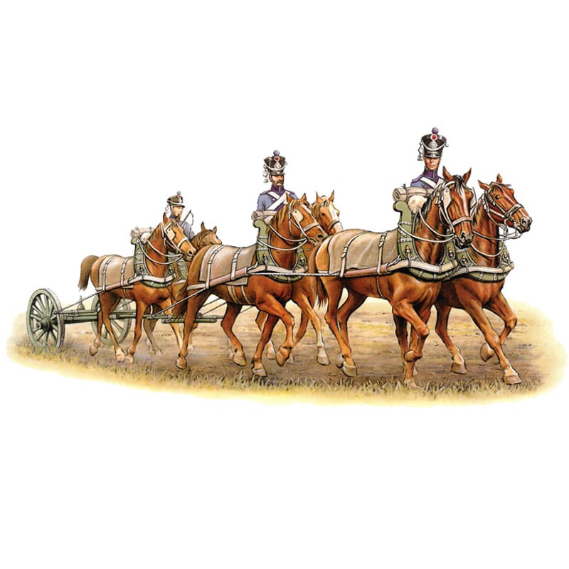 Hat Industrie Napoleonic French 6 Horse Limber Team (1/72) 8105