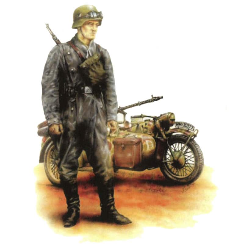 Hat Industrie WWII German Motorcycle and Sidecar (1/72) 8126
