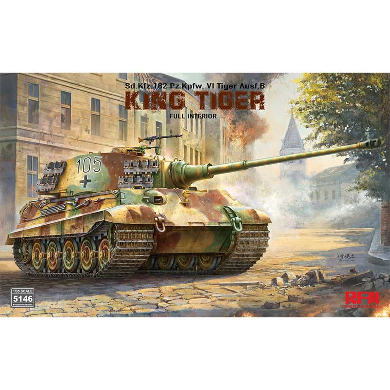 thumbnail image 2 of RYEFIELD 1/35 King Tiger VI Ausf.B Sd.Kfz.182 (Henschel Turret) Plastic Model Kit 5126 2 of 6