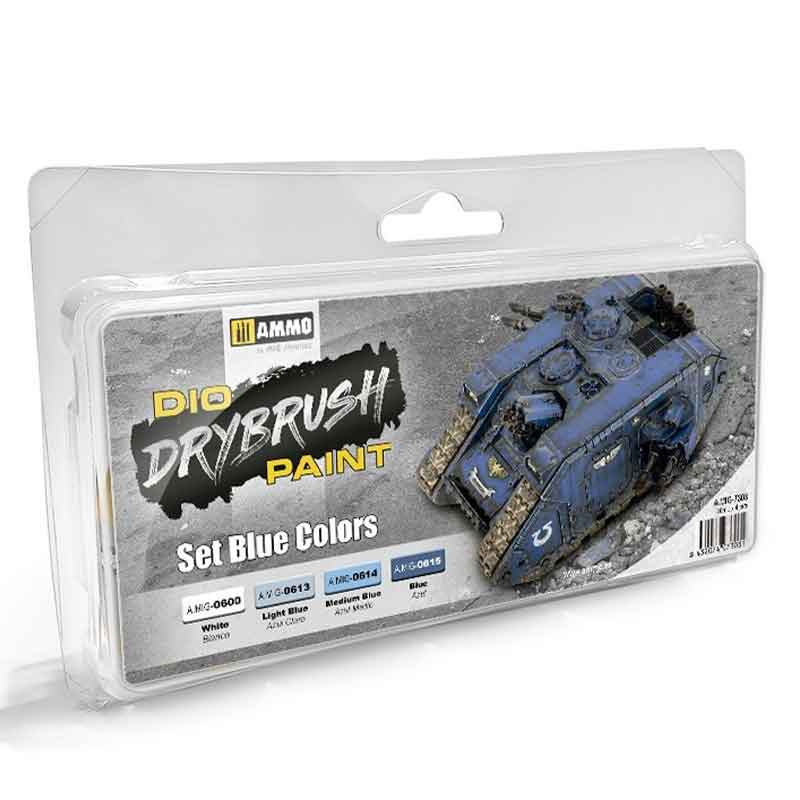 Ammo DRYBRUSH Set Blue Colours A.MIG-7303