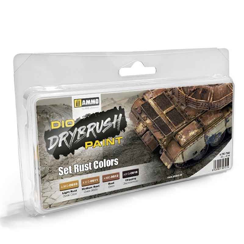 Ammo DRYBRUSH Set Rust Colours A.MIG-7302