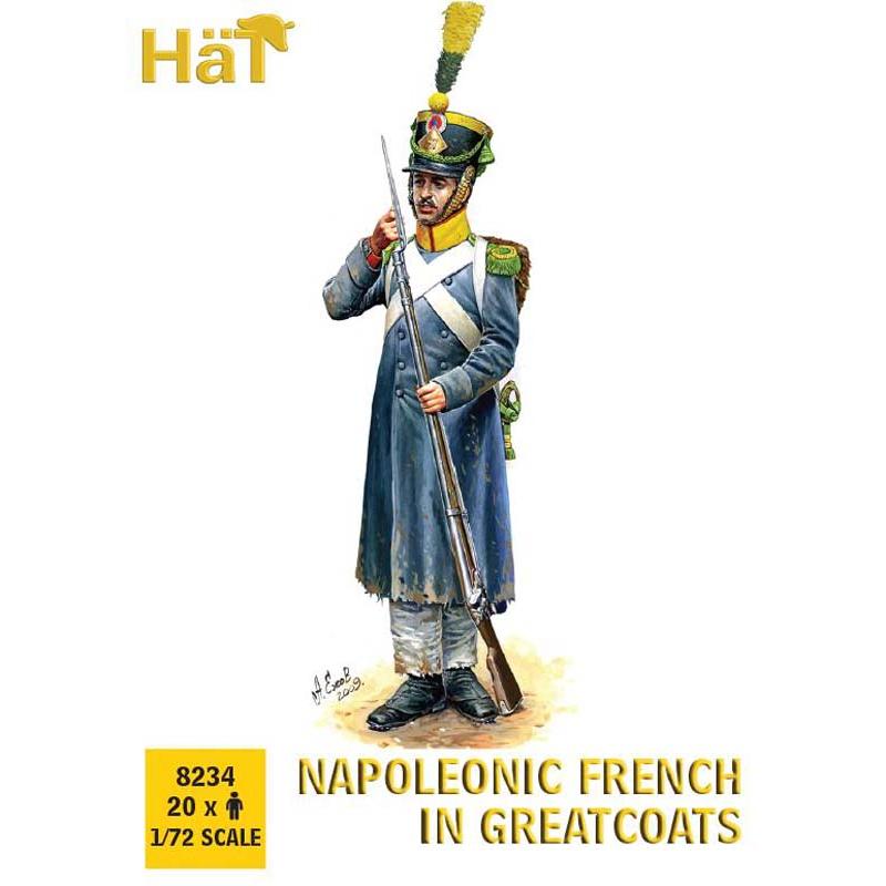 Hat Industrie Napoleonic French Light Infantry in Greatcoats (1/72) 8234