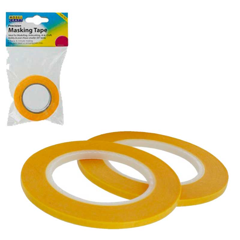 2x 3mm x 18m Precision Masking Tape Modelcraft PMA2003