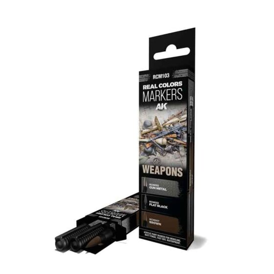AK Interactive Real Colors Markers - Weapons - Set 3 RCM103