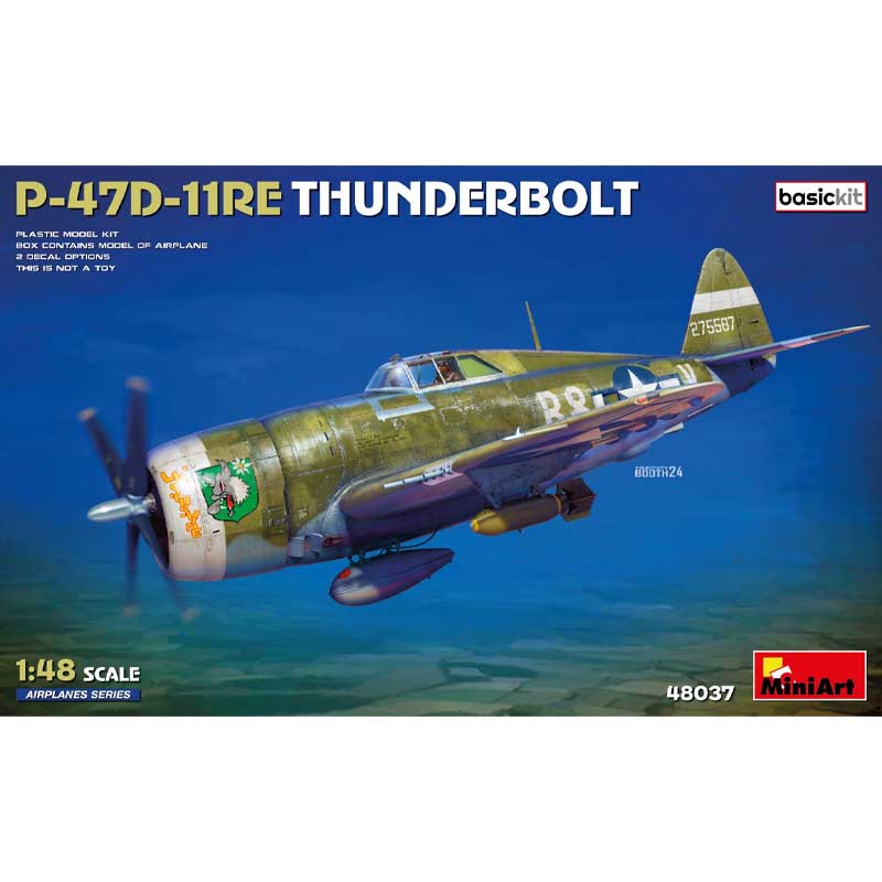 MiniArt 1/48 P-47D-25RE Thunderbolt – Unassembled Plastic Model Kit 48009