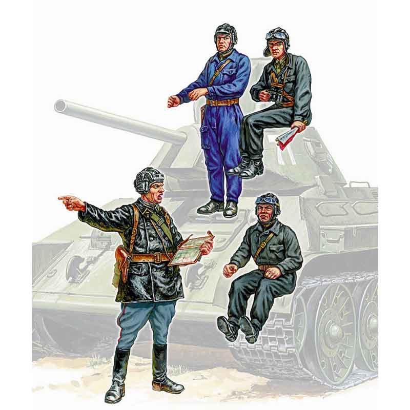 Zvezda WWII Soviet Tank Crew (1/35) 3504