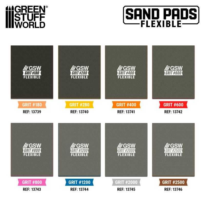 Green Stuff World Flexible Sanding Pads 280 Grit 13608