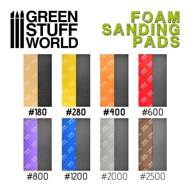Green Stuff World Foam Sanding Pads 280 Grit 10769