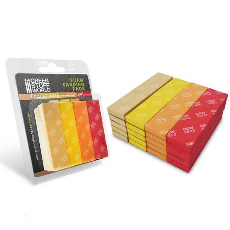 Green Stuff World Foam Sanding Pads Coarse Assortment (20pk) 10977