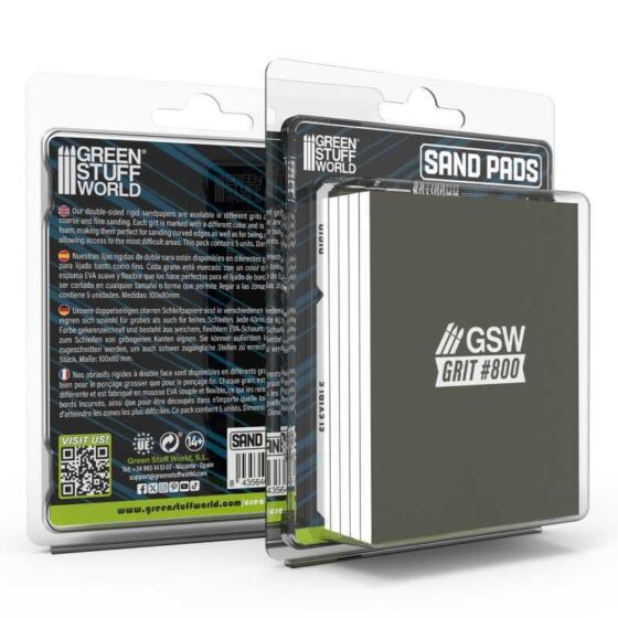 Green Stuff World Rigid Sanding Pads 800 Grit 13743 Green Stuff World Rigid Sanding Pads 800 Grit 13743