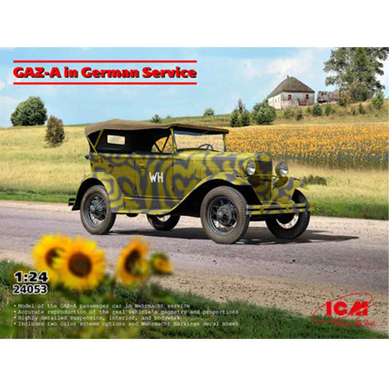 ICM GAZ-A Passenger Car German Service (1/24) 24053
