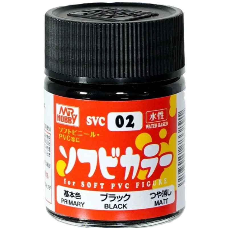 Mr Hobby Soft Vinyl Color Black (18ml) SVC-02