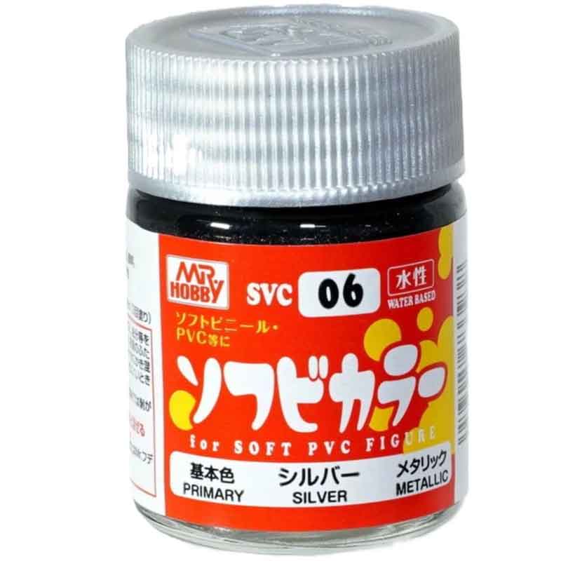 Mr Hobby Soft Vinyl Color Silver (18ml) SVC-06