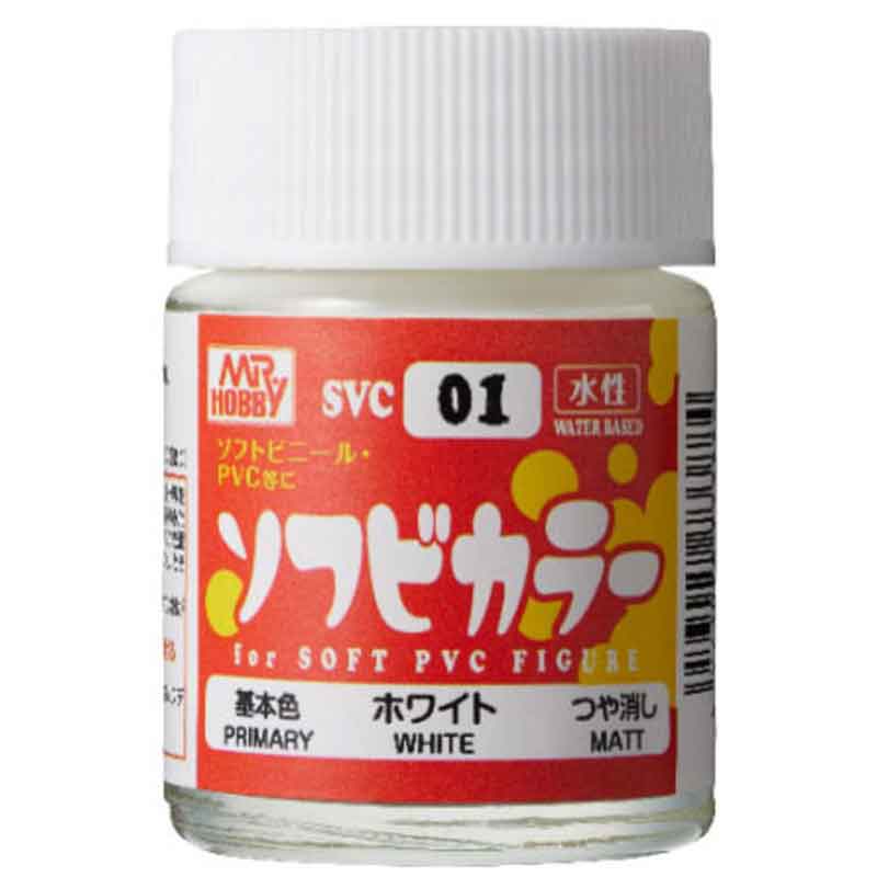 Mr Hobby Soft Vinyl Color White (18ml) SVC-01