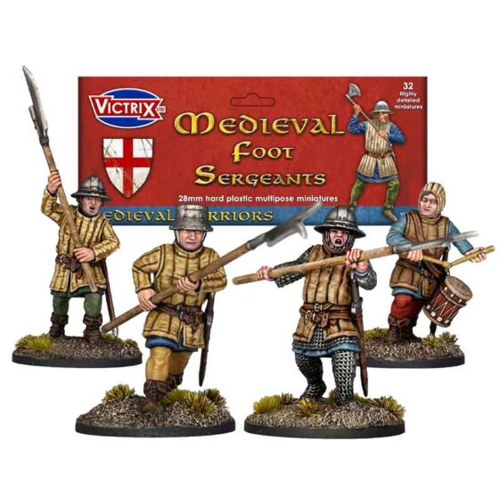 Victrix Medieval Foot Sergeants (28mm) VXM006 Victrix Medieval Foot Sergeants (28mm) VXM006