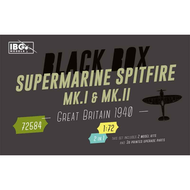 IBG Models Supermarine Spitfire Mk.I & Mk.II Black Box (1/72) 72584 *Damaged Box* IBG Models Supermarine Spitfire Mk.I & Mk.II Black Box (1/72) 72584 *Damaged Box*