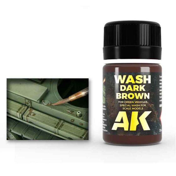 AK Interactive Dark Brown For Green Vehicles (35ml) AK-045 AK Interactive Dark Brown For Green Vehicles (35ml) AK-045