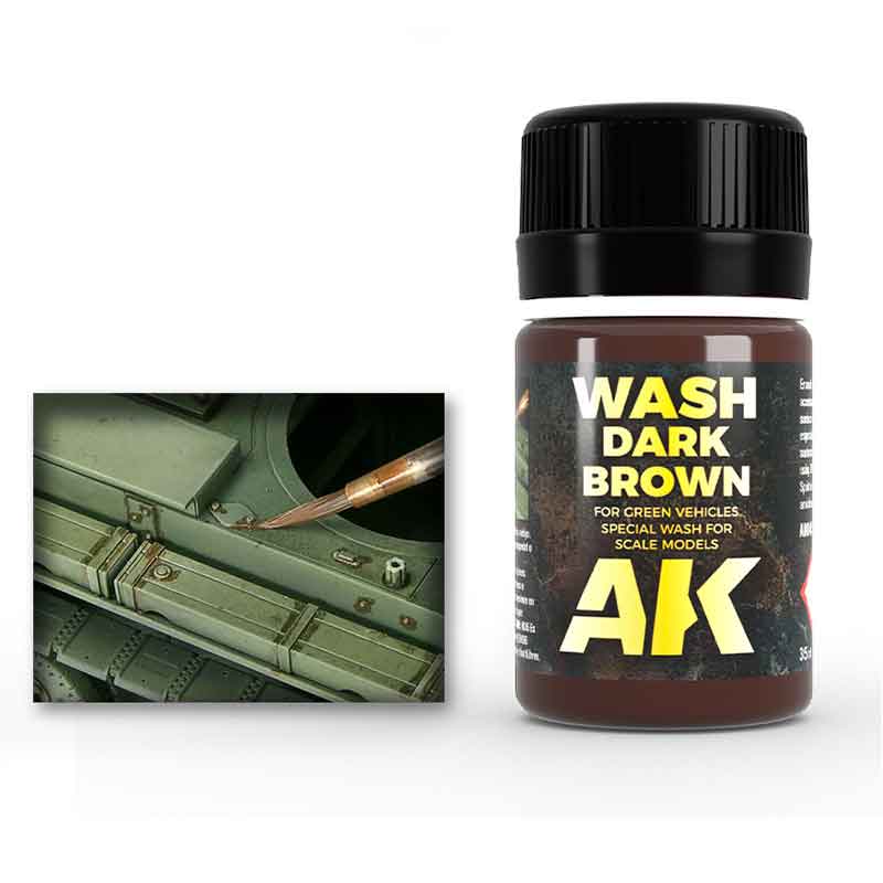 AK Interactive Dark Brown For Green Vehicles (35ml) AK-045