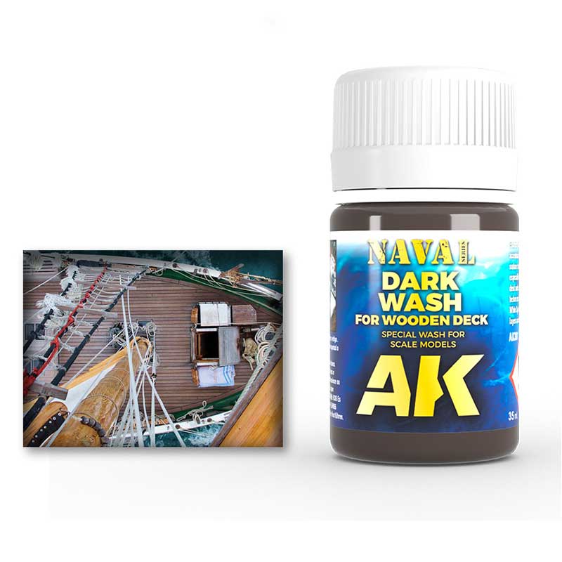 AK Interactive Dark Wash for Wood Deck (35ml) AK-301