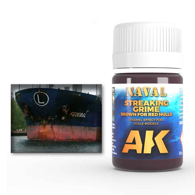 AK Interactive Brown Streaking Grime For Red Hulls (35ml) AK-304