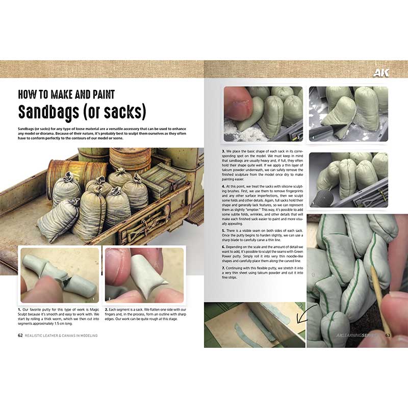 AK Interactive LEARNING 17 Realistic Leather & Canvas AK542