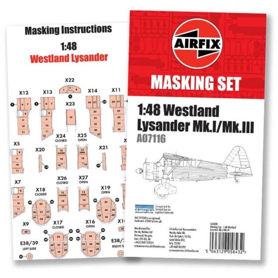 Airfix Masking Set Westland Lysander Mk.I/Mk.III (1/48) A65008 Airfix Masking Set Westland Lysander Mk.I/Mk.III (1/48) A65008