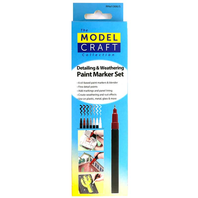 Modelcraft Detailing & Weathering Paint Marker Set (7pcs) PPM1000/S