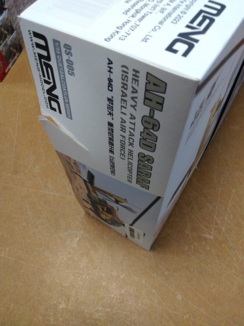 1/35 AH-64D Saraf Helicopter Spec Edition Meng Model QS-005S *Damaged Box*