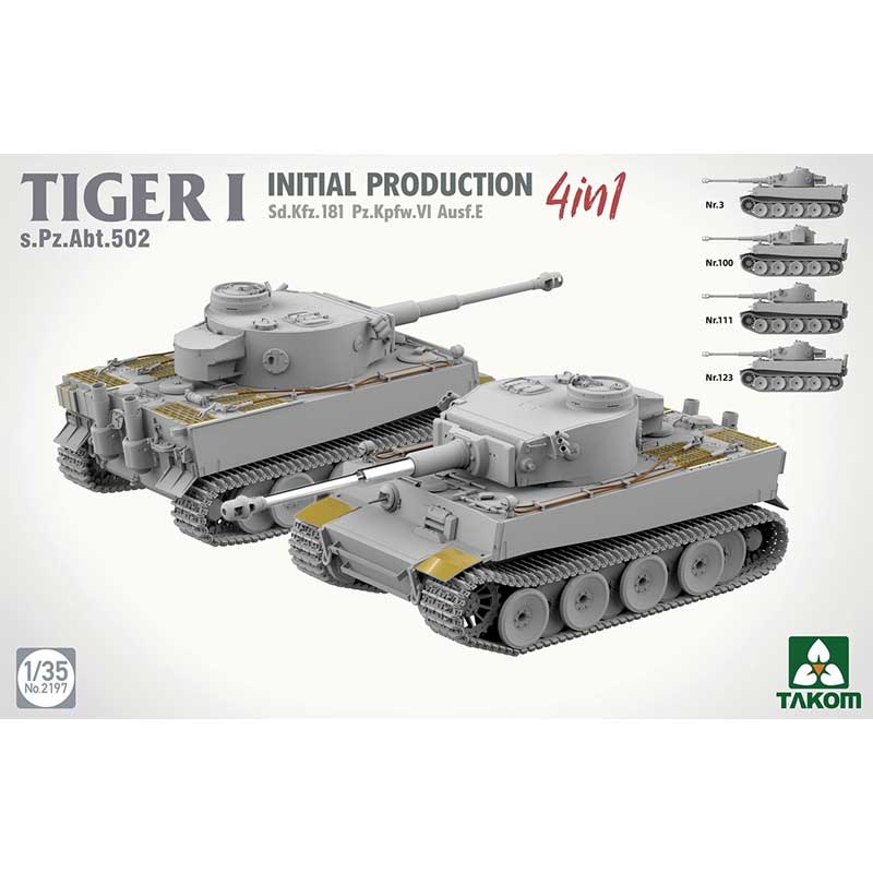 Takom German Army Tiger I Initial Production Tank 4-in-1 (1/35) 02197