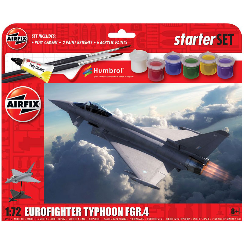 Airfix Starter Set - Eurofighter Typhoon FGR.4 A55016 (1/72) A55016 *Damaged Box* Airfix Starter Set - Eurofighter Typhoon FGR.4 A55016 (1/72) A55016 *Damaged Box*