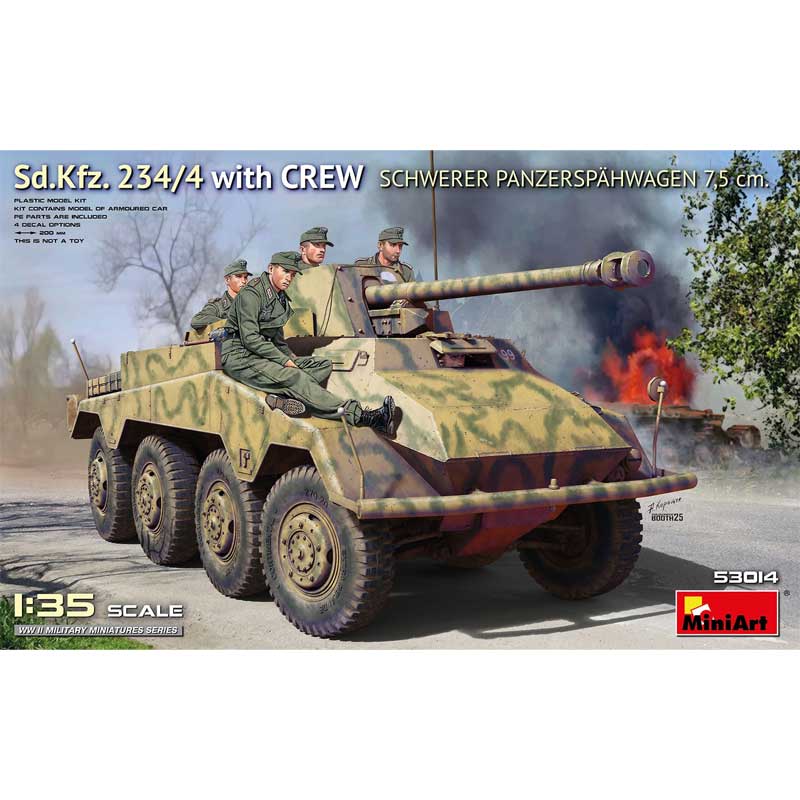 Miniart Sd.Kfz.234/4 Panzerspahwagen 7.5cm & Crew (1/35) 53014