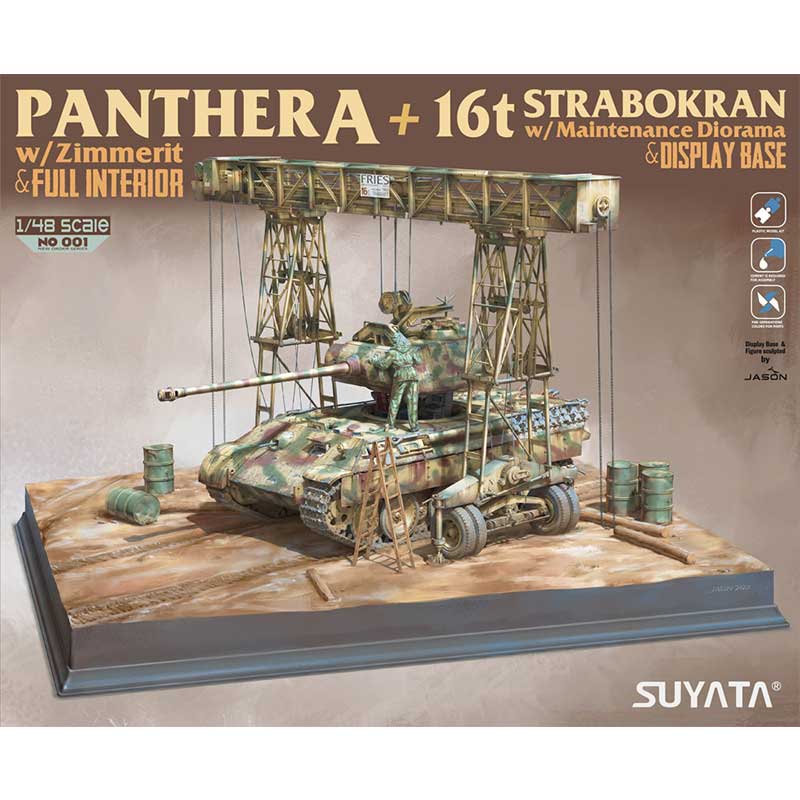 Suyata PzKpfw V Panther A Medium Tank & 16t Strabokran (1/48)
