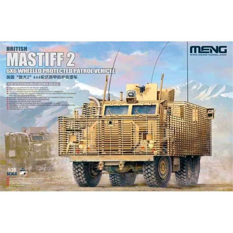 1/35 British Mastiff 2 6x6 Wheeled Protected Patrol Vehicle Meng Model SS-012 *Damaged Box*
