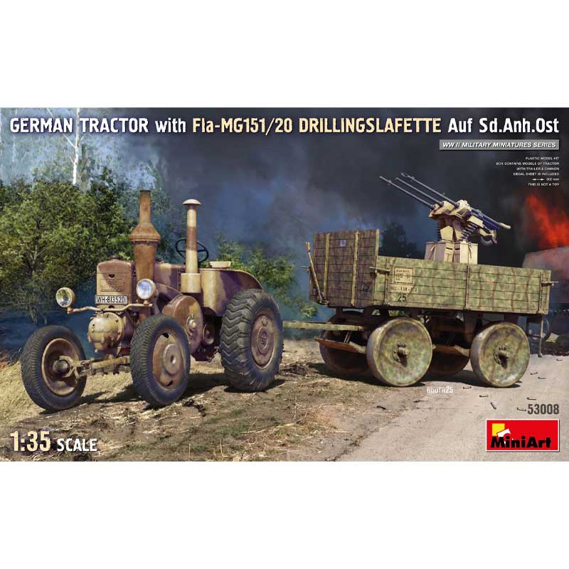 Miniart Tractor w/ Fla-MG151/20 Drillingslafette (1/35) 53008