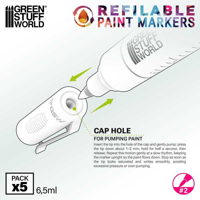 Green Stuff World Refillable Marker #2 (5pk) 14194