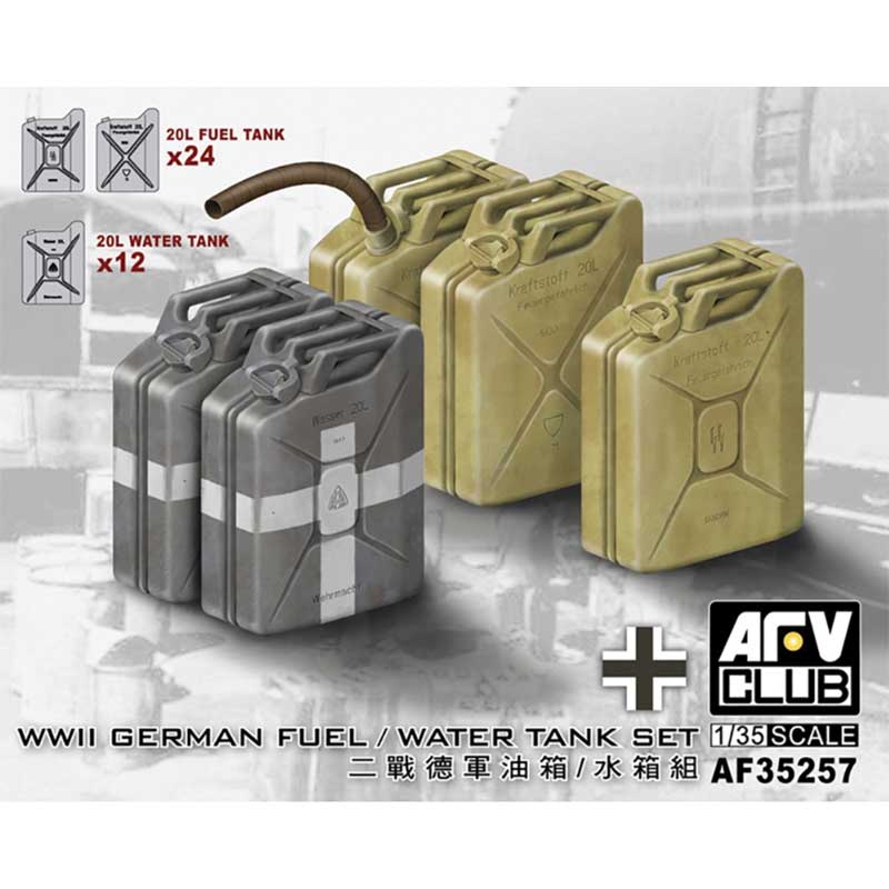 AFV Club German WWII Fuel & Water Cans Set (1/35) AF35257